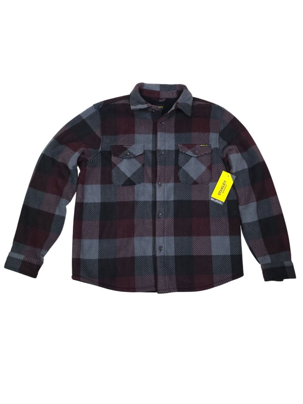 Stanley Sherpa-Lined Arctic Fleece Shirt Jacket Shacket Mens M Ultra Warm Plaid